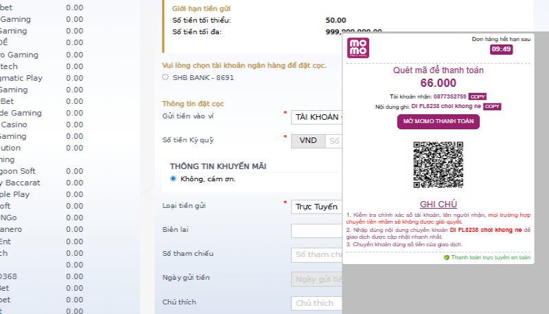 Chuyển tiền Ví MoMo an toàn 24/7